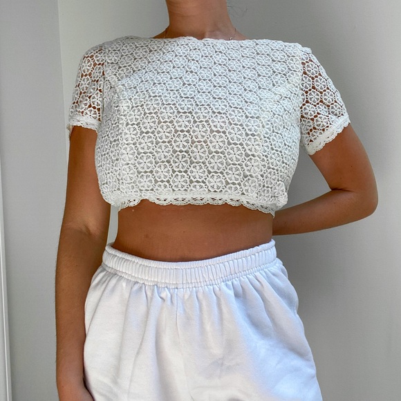 french connection crochet crop top - Picture 4 of 5